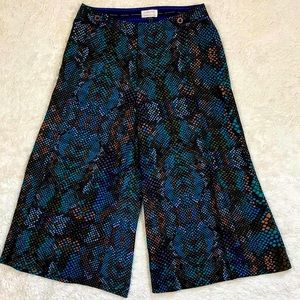 The Essential Culotte by Anthropologie snake print multicolor Sz 6